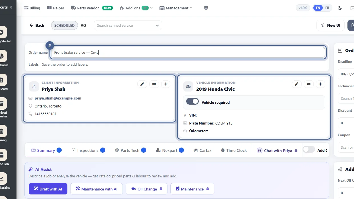 Creating an Estimate