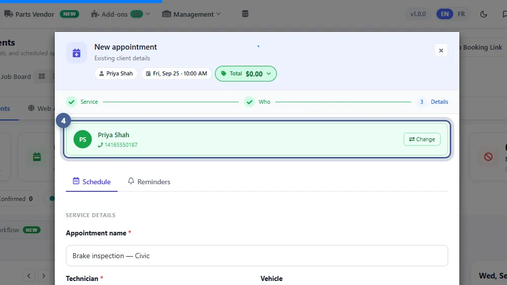 Step 4: Find the client