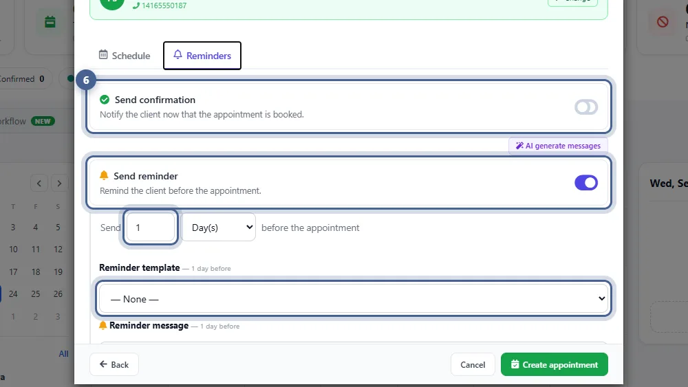 Step 6: Set up reminders