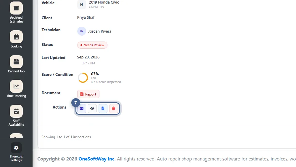 Step 7: Send the report to your customer