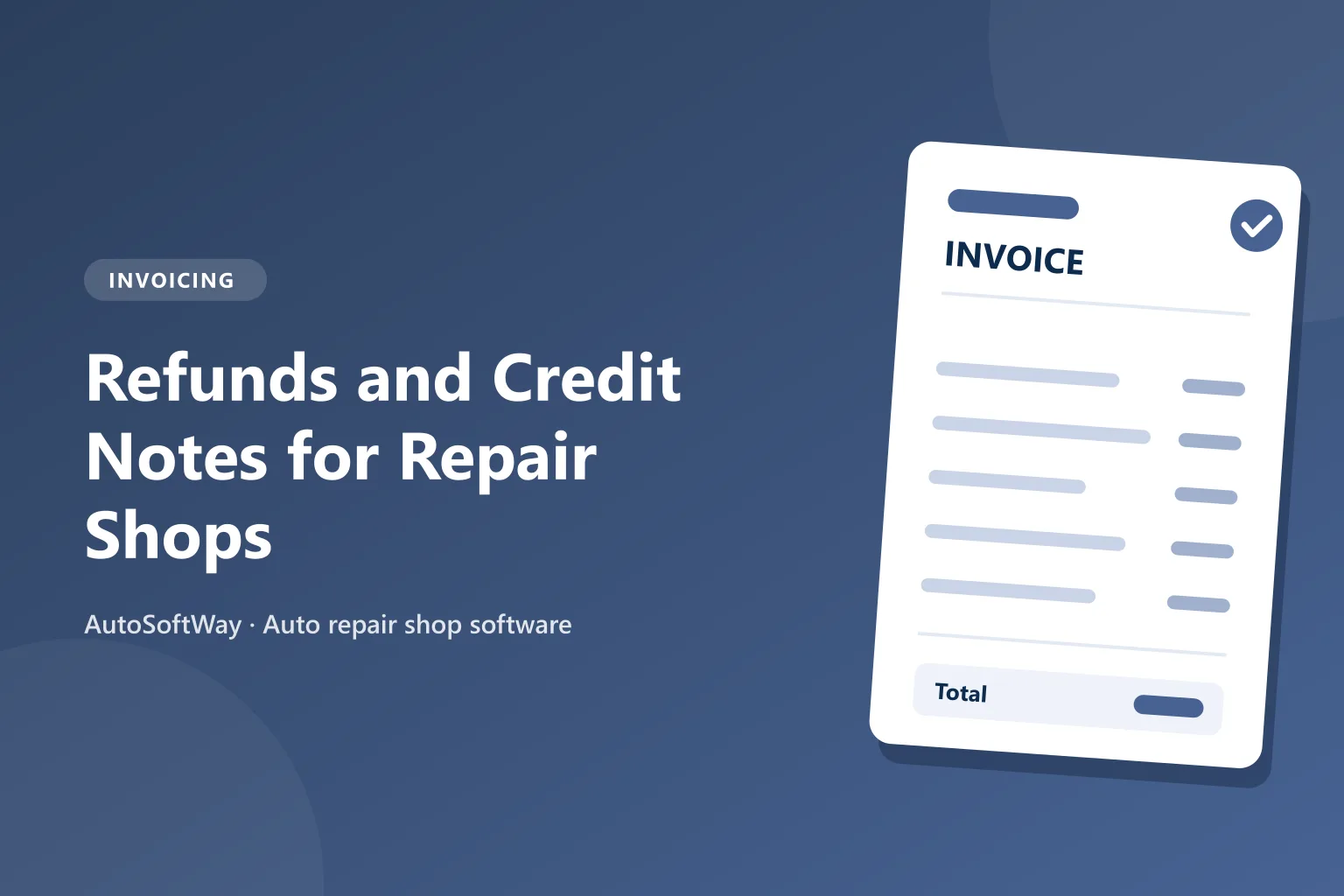 Refunds and Credit Notes for Repair Shops