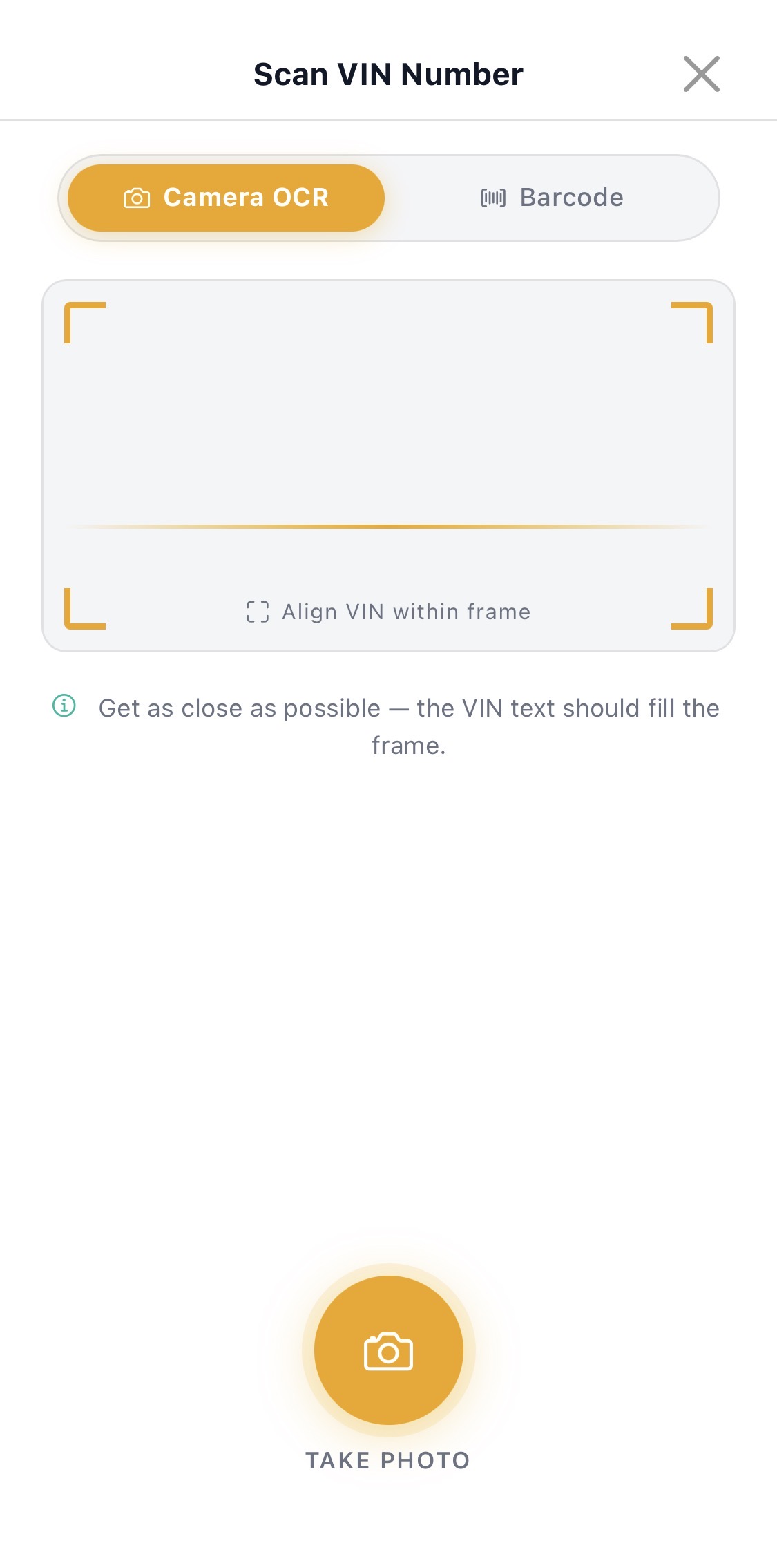 AutoSoftWay mobile app — Scan VIN Number by Camera OCR or Barcode